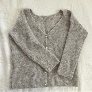 Sezane Barry Jumper cardigan in Grey size S